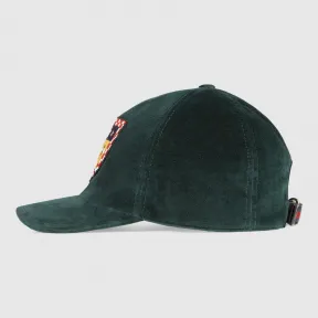 古驰/Gucci 盾牌图案天鹅绒棒球帽 478506 4HB70 3068