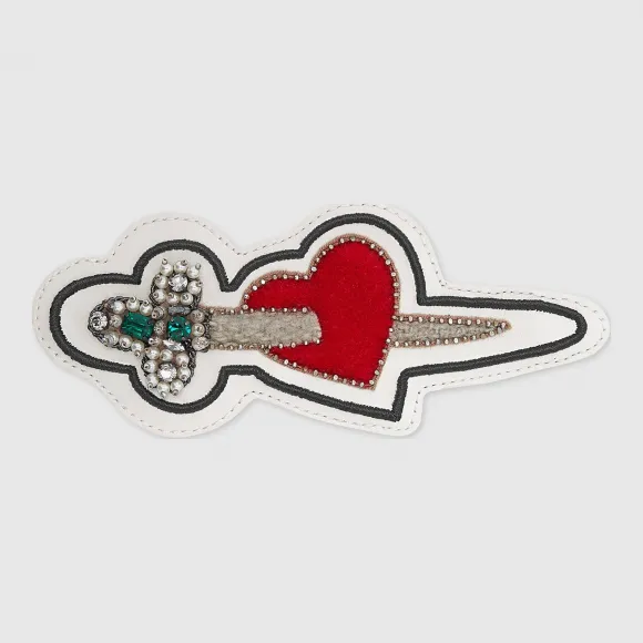 古驰/Gucci 一剑穿心皮革贴花刺绣 479188 A9L00 9000