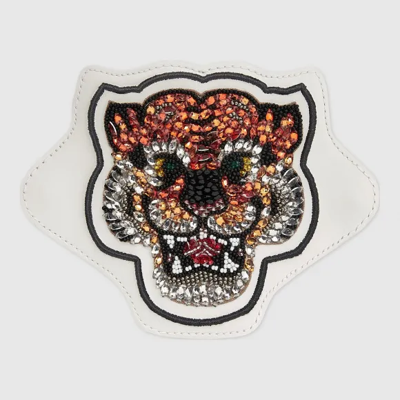 古驰/Gucci 老虎皮革贴花刺绣 479192 A9L00 9000