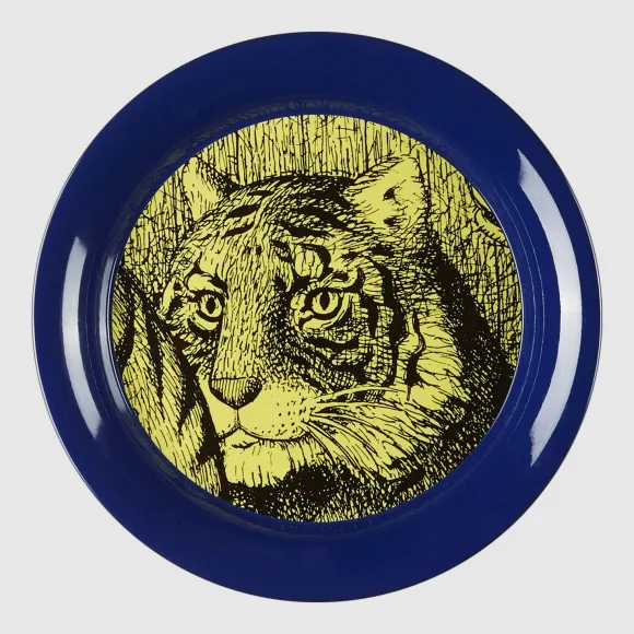 古驰/Gucci 老虎图案圆形小号金属托盘 482759 ZAM01 4685