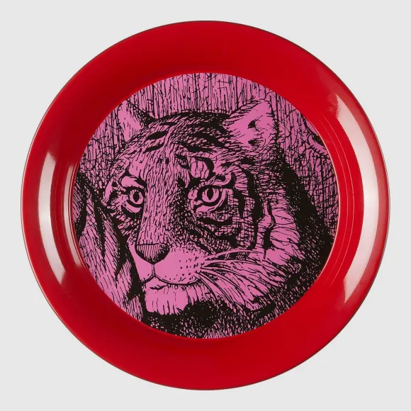 古驰/Gucci 老虎图案圆形小号金属托盘 482759 ZAM01 6367