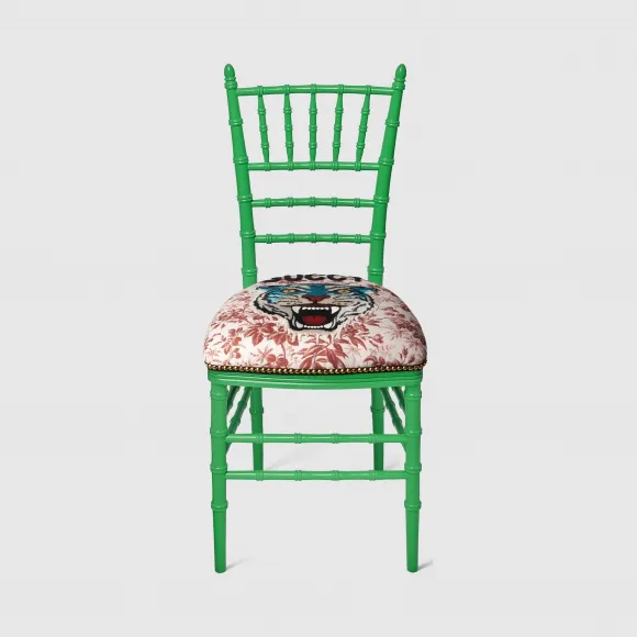 古驰/Gucci 饰刺绣老虎Chiavari椅子 482816-ZAW34-3083