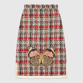 古驰/Gucci 彩色花呢刺绣短裙 488453 ZJE54 1780