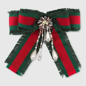 古驰/Gucci 织带蝴蝶结胸针 490898 J8745 9152