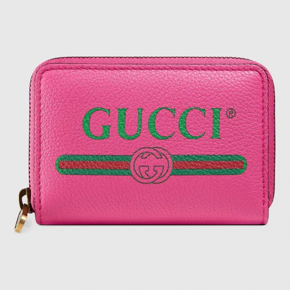 古驰/Gucci Gucci标识印花皮革卡片夹 496319 0GCAT 8840