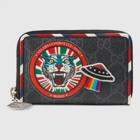 古驰/Gucci Night Courrier系列高级人造帆布卡片夹 496343 9F25N 1073