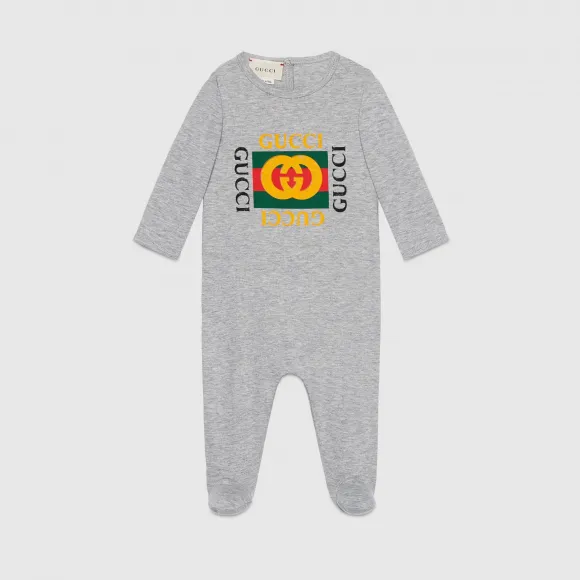 古驰/Gucci 婴儿Gucci标识连体衣 497847_X3L91_1676