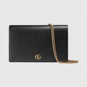 古驰/Gucci GG Marmont系列皮革迷你链条手袋 497985-CAO0G-1000