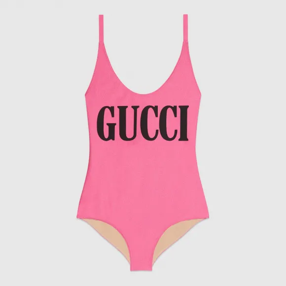 古驰/Gucci 饰Gucci印花闪亮泳装式连体衣 501899 XJANK 5663