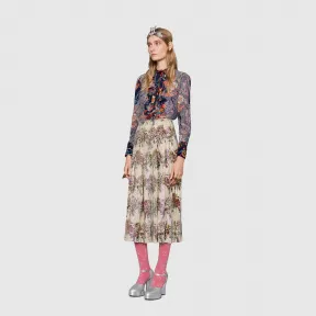 古驰/Gucci 水晶花束印花短裙 504876_ZKK45_9275