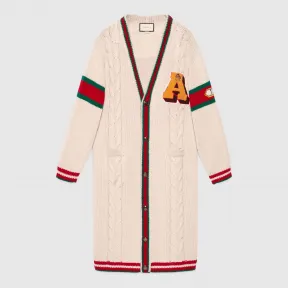 古驰/Gucci 刺绣绞花针织厚开衫 507794 X9N09 9169