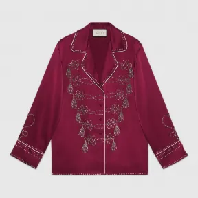 古驰/Gucci 丝缎睡衣式衬衫 512925 ZKD48 5313