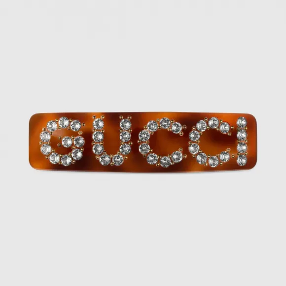 古驰/Gucci 水晶Gucci单发夹 513120-I4771-8518