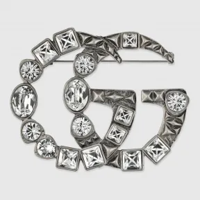 古驰/Gucci 水晶双G胸针 515149 J1D50 8162