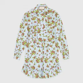 古驰/Gucci 花束条纹棉质衬衫 516799 ZLX42 5480