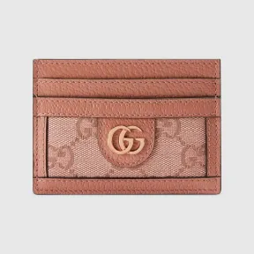 古驰/Gucci 粉色帆布Ophidia系列GG卡片夹 523159-FACC7-5748