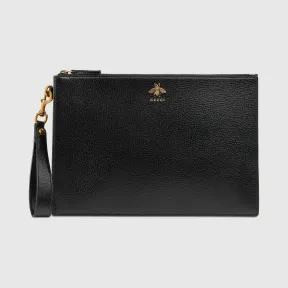 古驰/Gucci Animalier系列皮革手拿包 523684-DJ20T-1000