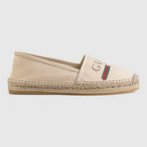 古驰/Gucci Gucci标识帆布草编鞋 525882 9SJ10 9074