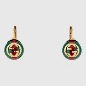 古驰/Gucci 条纹织带耳环 527136 I11OO 8488