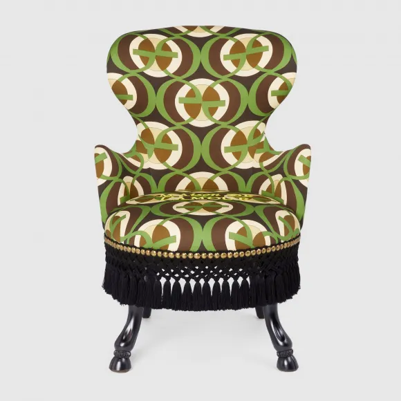 古驰/Gucci GG cascade 提花布艺沙发椅 528279-ZAL2V-1668