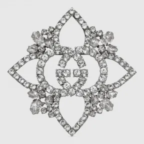 古驰/Gucci 水晶互扣式G花朵胸针 529052 J1D50 8162