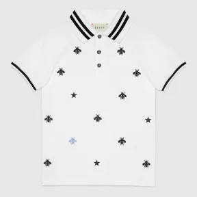古驰/Gucci 儿童蜜蜂和星星polo衫 540621 XJAAE 9061