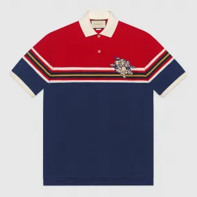 古驰/Gucci 男士饰三只小猪图案棉质polo衫 545718 XJAG0 4358