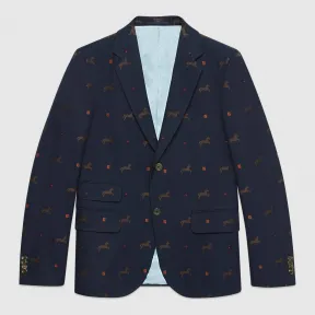 古驰/Gucci 马匹图案华达呢剑桥夹克 546326 ZAAFU 4178