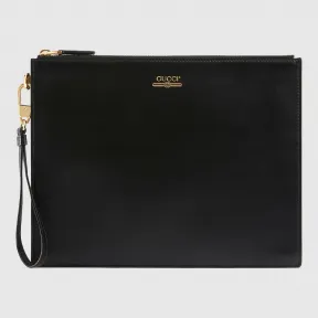 古驰/Gucci 饰Gucci标识皮革手拿包 547613 0YA0G 1000