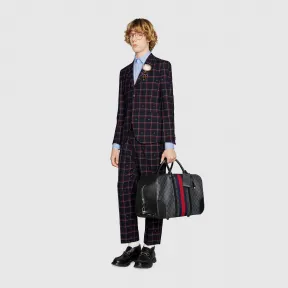 古驰/Gucci 柔软GG Supreme高级人造帆布带滚轮随身旅行包 547805_9VEVN_1095