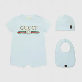古驰/Gucci 婴儿Gucci标识棉质礼品套装 548249_X3L64_4366