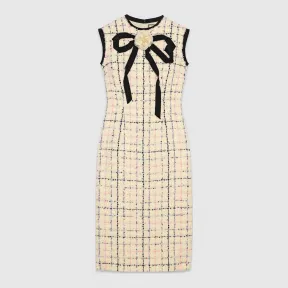 古驰/Gucci 蝴蝶结花呢紧身连衣裙 550266 ZAAYK 9283