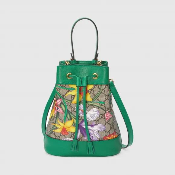 古驰/Gucci 官网专享Ophidia系列GG花卉小号水桶包 550621_HV8HE_8708