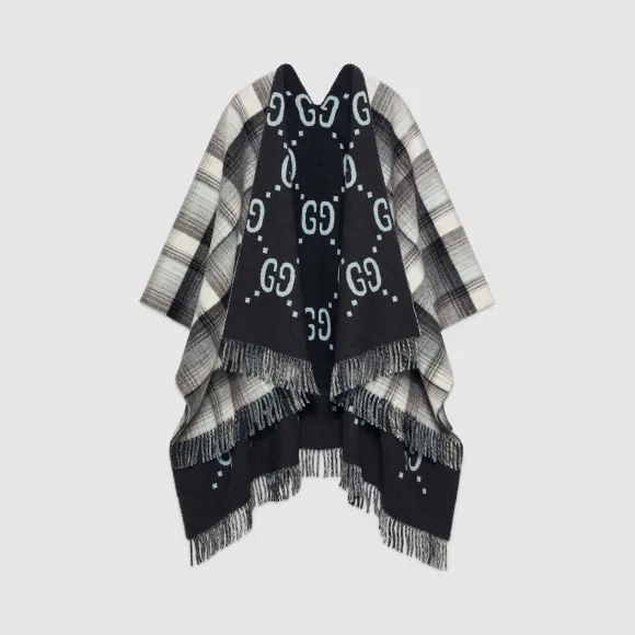 古驰/Gucci 双面GG羊毛披巾 553118-4G200-1261