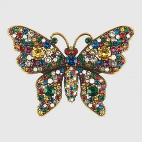 古驰/Gucci 水晶饰钉蝴蝶胸针 553286 J3574 8518