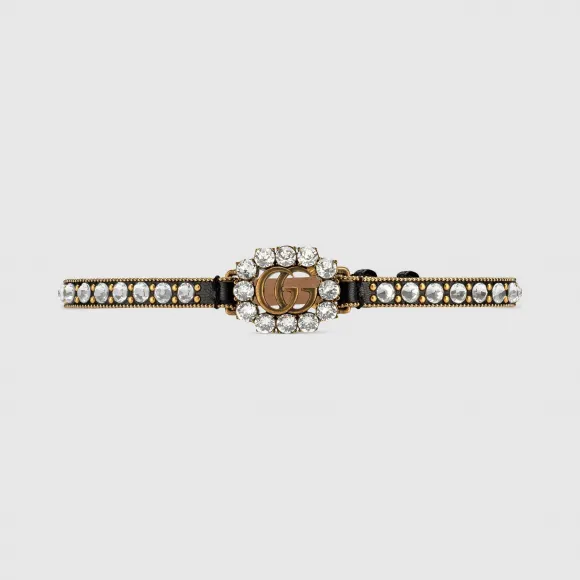 古驰/Gucci 双G皮革颈圈 553396-I5671-8061