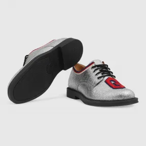 古驰/Gucci 儿童贴饰闪亮系带鞋 553724 KUSX0 8169