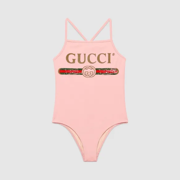 古驰/Gucci 儿童Gucci标识泳装式连体衣 554364-XJASO-5714