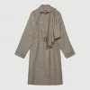 古驰/Gucci 饰可拆卸领巾羊毛大衣 557145 Z8ABI 1099