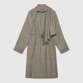 古驰/Gucci 饰可拆卸领巾羊毛大衣 557145 Z8ABI 1099