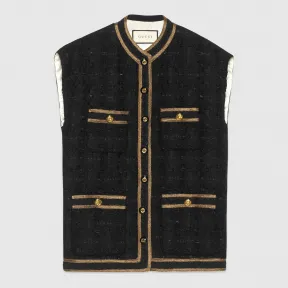 古驰/Gucci 装饰性滚边花呢无袖马甲 560743 ZABBE 1152