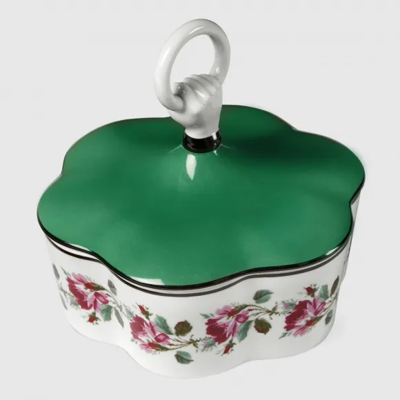 古驰/Gucci 玫瑰印花花形收纳盒 561612_ZABUM_9159