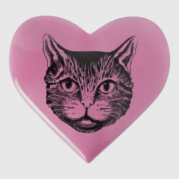 古驰/Gucci Mystic Cat印花心形收纳盒 561613 ZABUK 5675