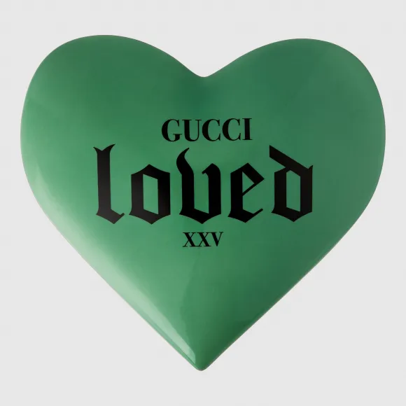 古驰/Gucci 玫瑰印花心形收纳盒 561613 ZABUM 9159