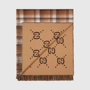 古驰/Gucci GG 格纹盖毯 563826-ZAA9N-2668