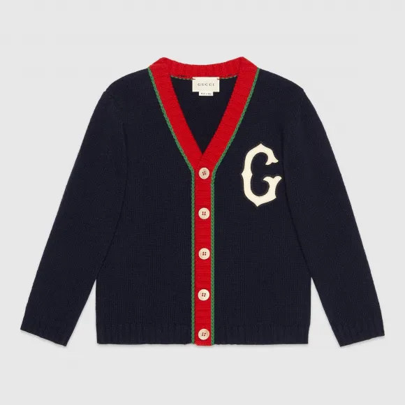 古驰/Gucci 儿童 G 贴饰羊毛开衫 565854 XKAP6 4742