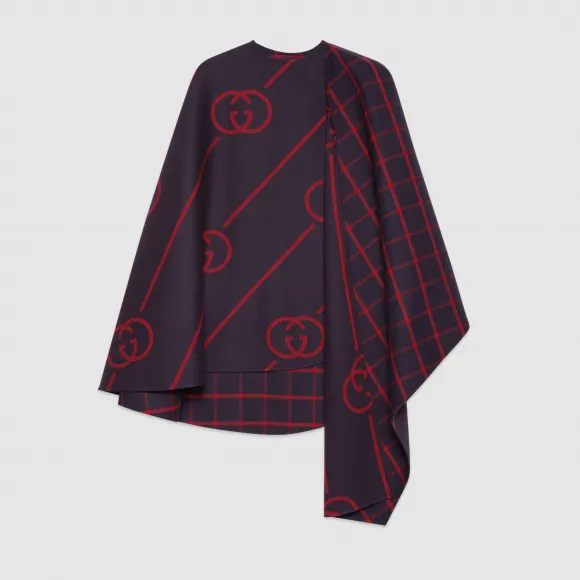 古驰/Gucci 互扣式 G 羊毛斗篷大衣 569213 ZABXV 4668