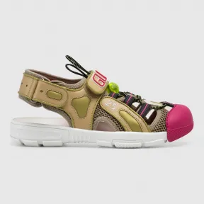 古驰/Gucci 女士皮革网纱凉鞋 570440 98D30 8510