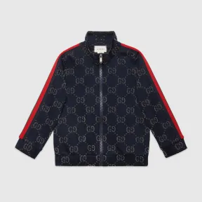 古驰/Gucci 儿童 GG 金银丝线拉链卫衣 571390 XJBEJ 4048