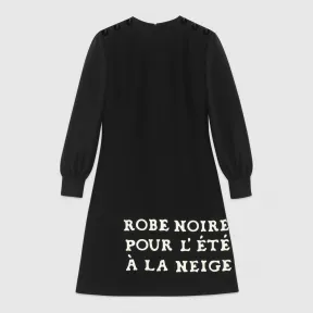 古驰/Gucci 印花羊毛真丝连衣裙 572473 ZHM88 1082